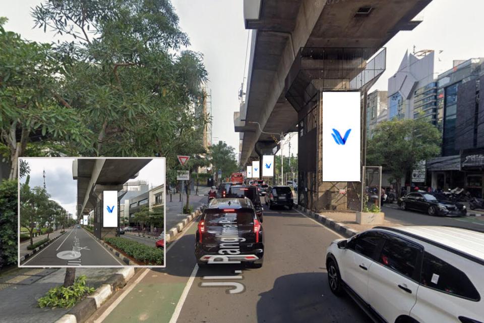 Billboard STATIC BLOK A STATION –SET 5 Jl. Panglima Polim, Kebayoran Baru