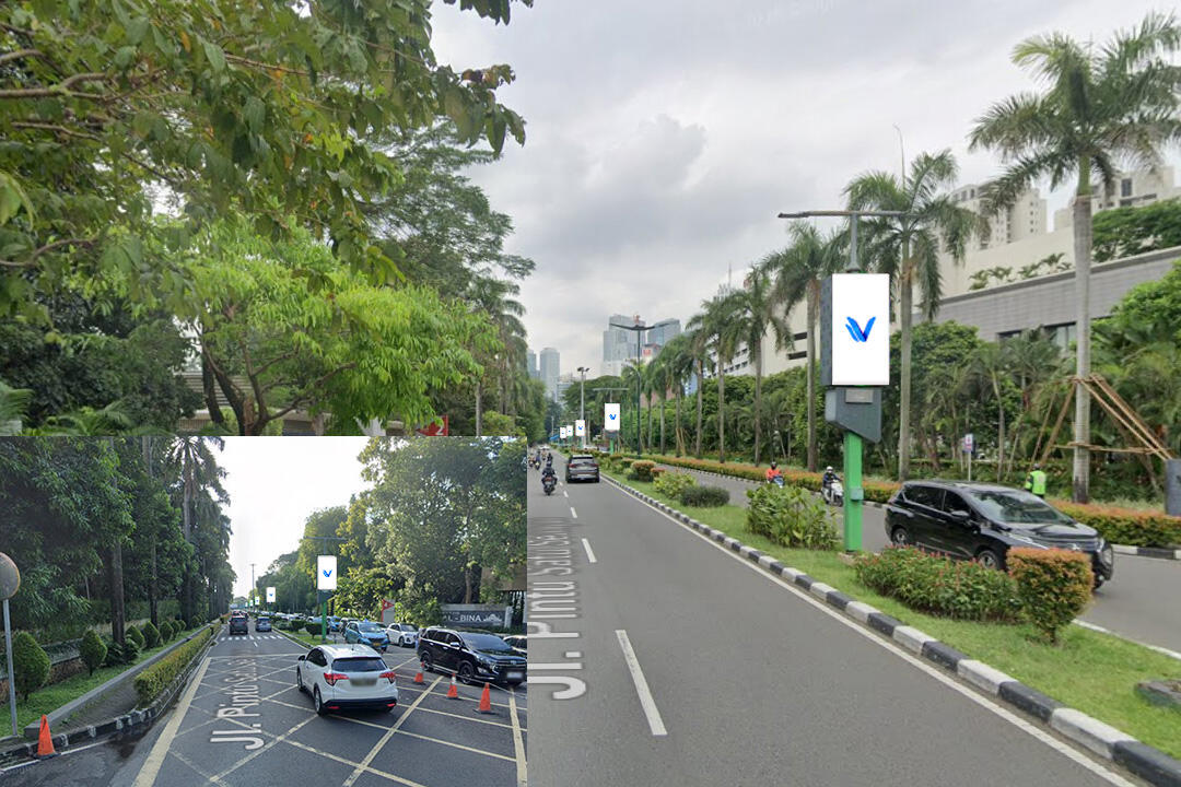 Videotron Jl. Pintu Satu (LED Lamp Pole GBK), Jakarta Pusat
