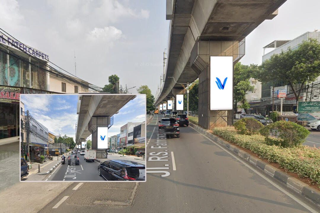 Billboard STATIC CIPETE – SET 7 JL. RS Fatmawati Raya, Cipete, Jakarta Selatan
