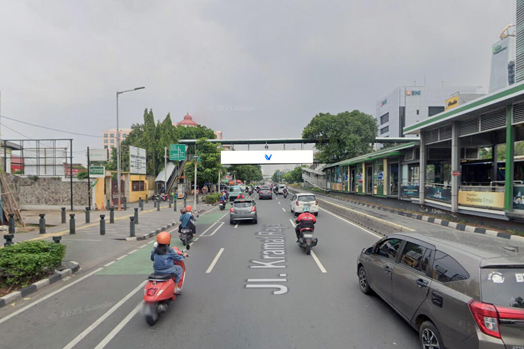 Billboard JPO Kramat Sentiong Jl. Kramat Raya, Jakarta Pusat