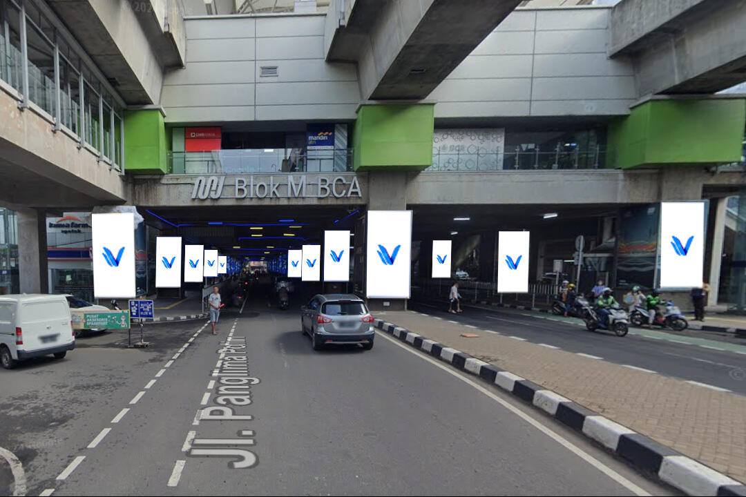 Billboard STATIS BLOK M STATION – UNDERSTATION BLOK M Jl. Panglima Polim