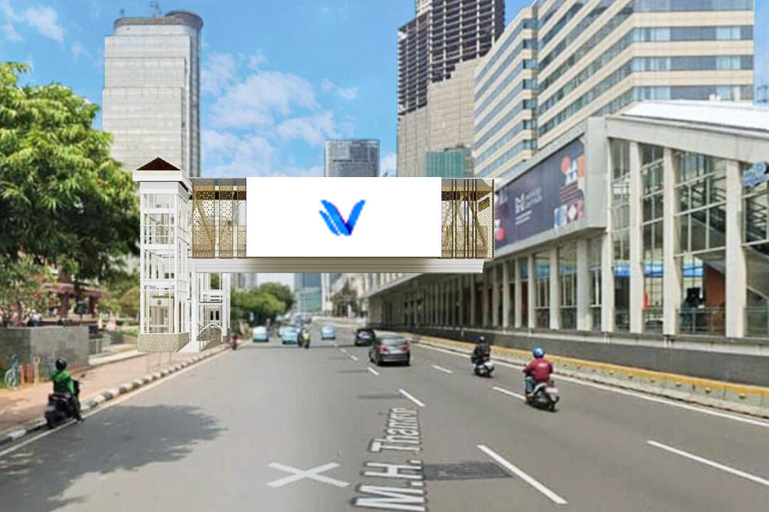 Videotron LED HALTE SARINAH A (view to Bundaran HI), Jakarta Pusat