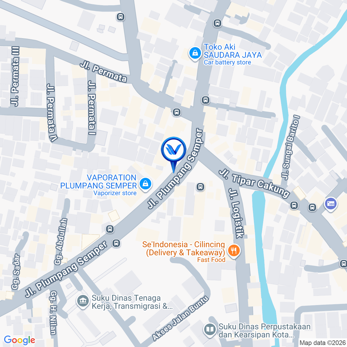 Peta Lokasi Jl. Raya Plumpang Semper, Jakarta Utara