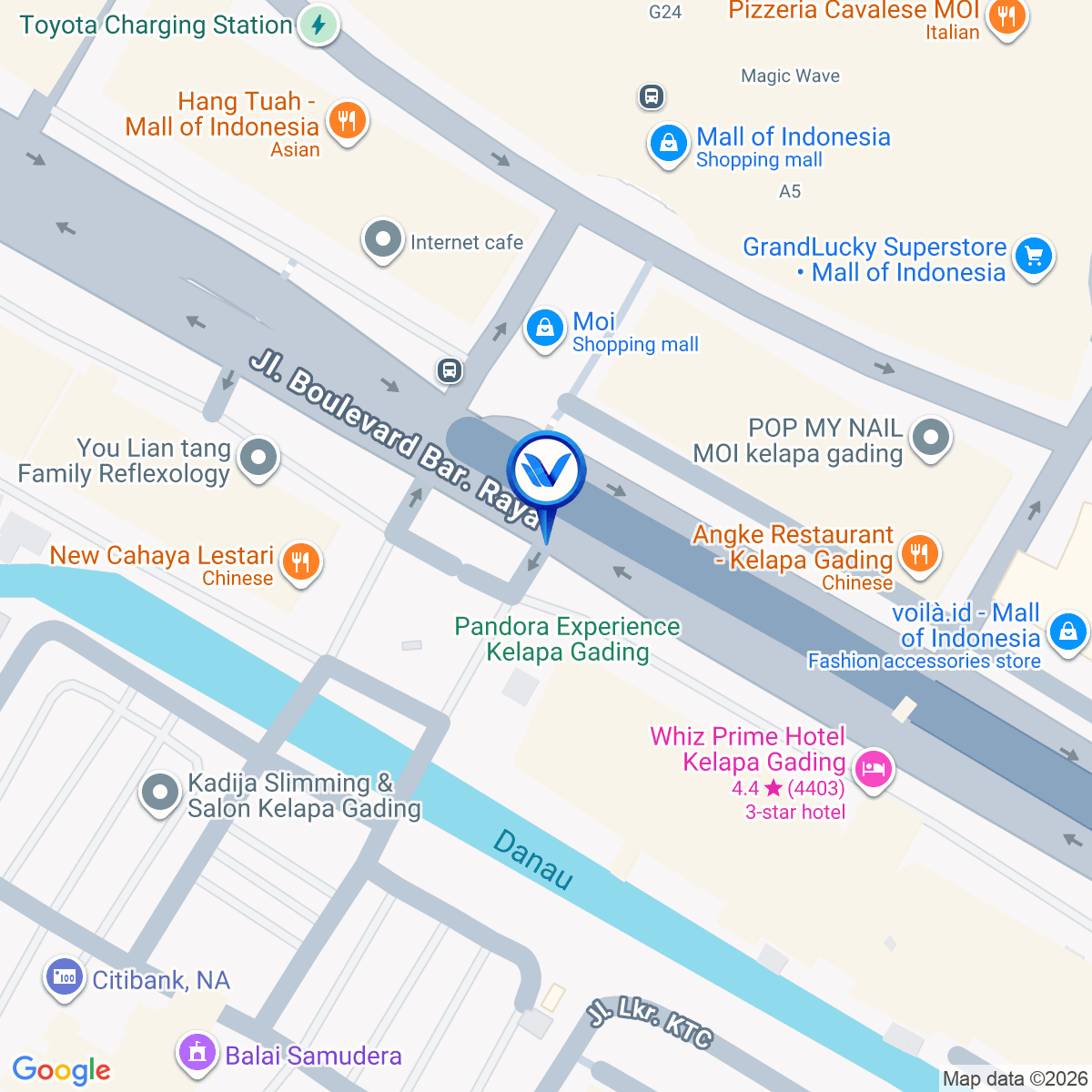 Peta Lokasi Jl. Boulevard Barat Raya (depan Gate Ruko Inkopal), Jakarta Utara