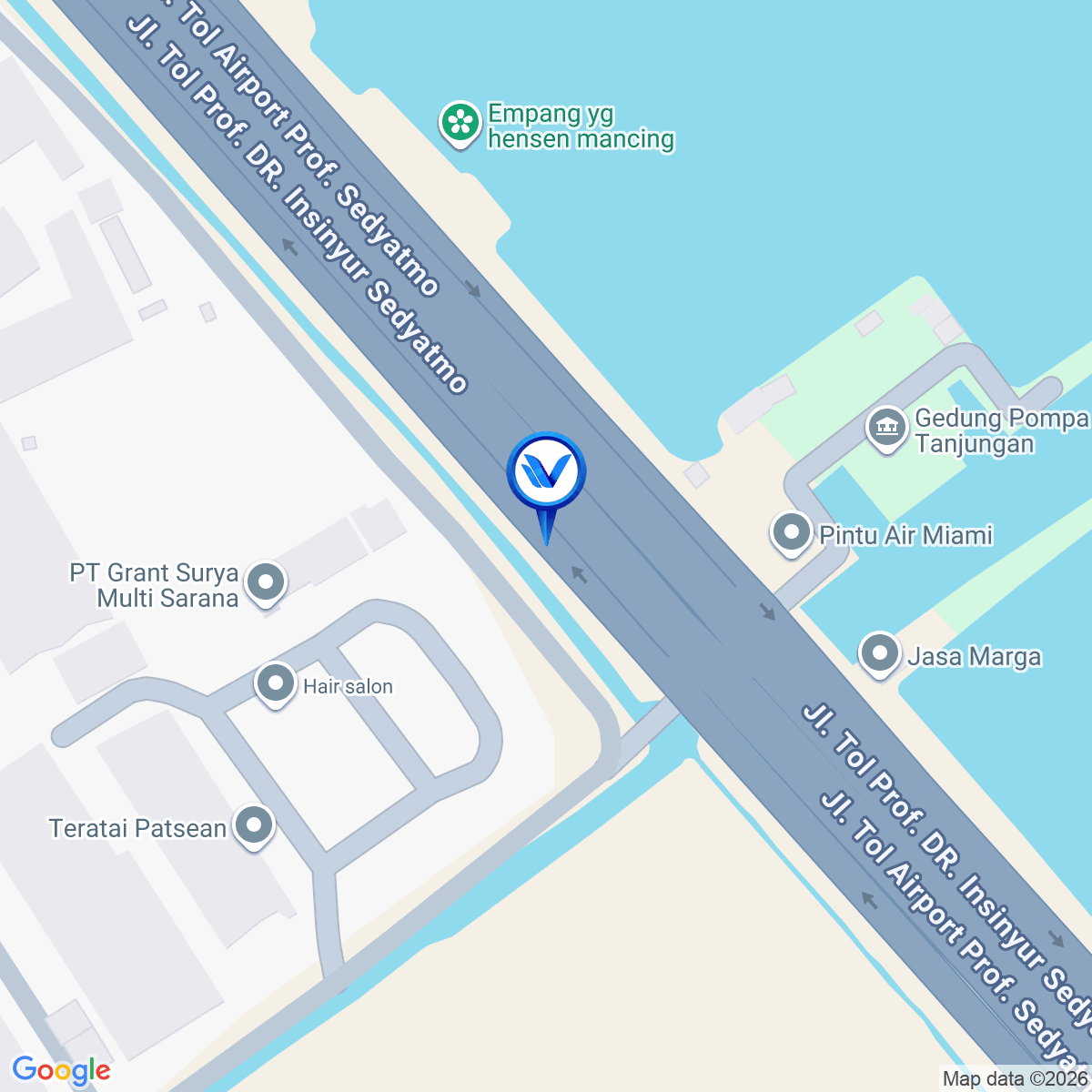 Peta Lokasi Jl. Tol Sediyatmo KM 27+000B, Jakarta Utara