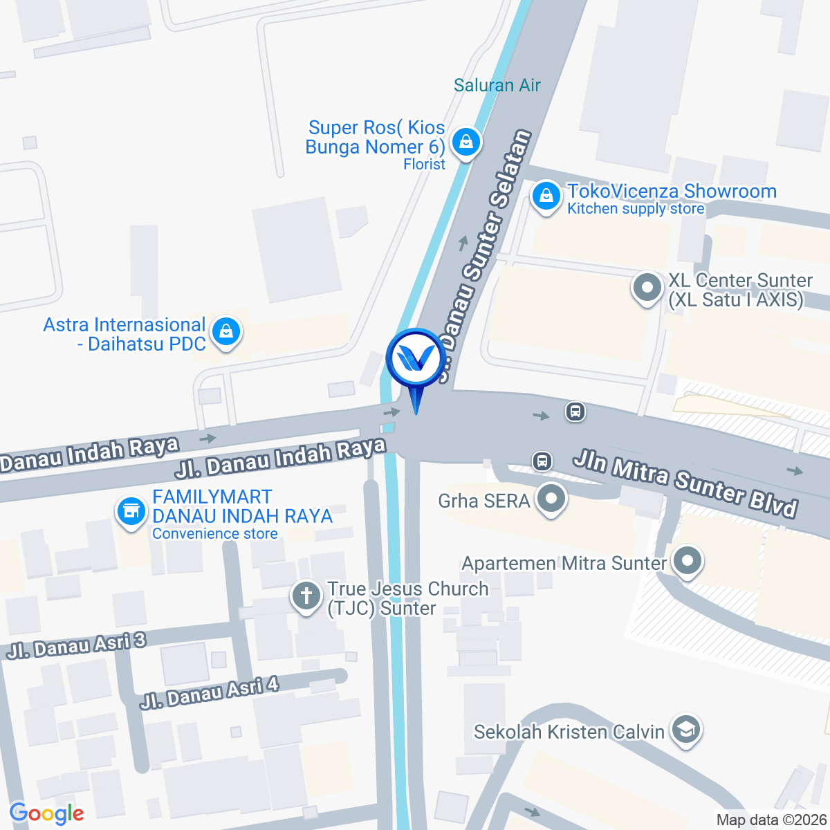 Peta Lokasi Jl. Mitra Sunter Boulevard (dana pensiun Toyota), Jakarta Utara