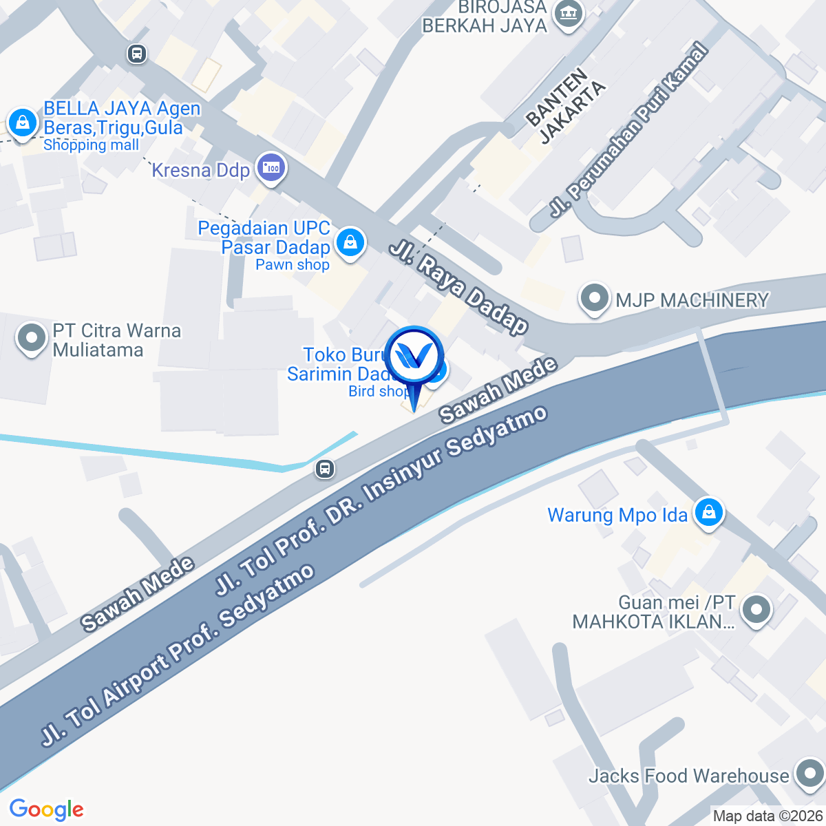 Peta Lokasi Jl. Tol Prof. Dr. Sedyatmo KM 28+900 - Kamal Dadap, Jakarta Utara