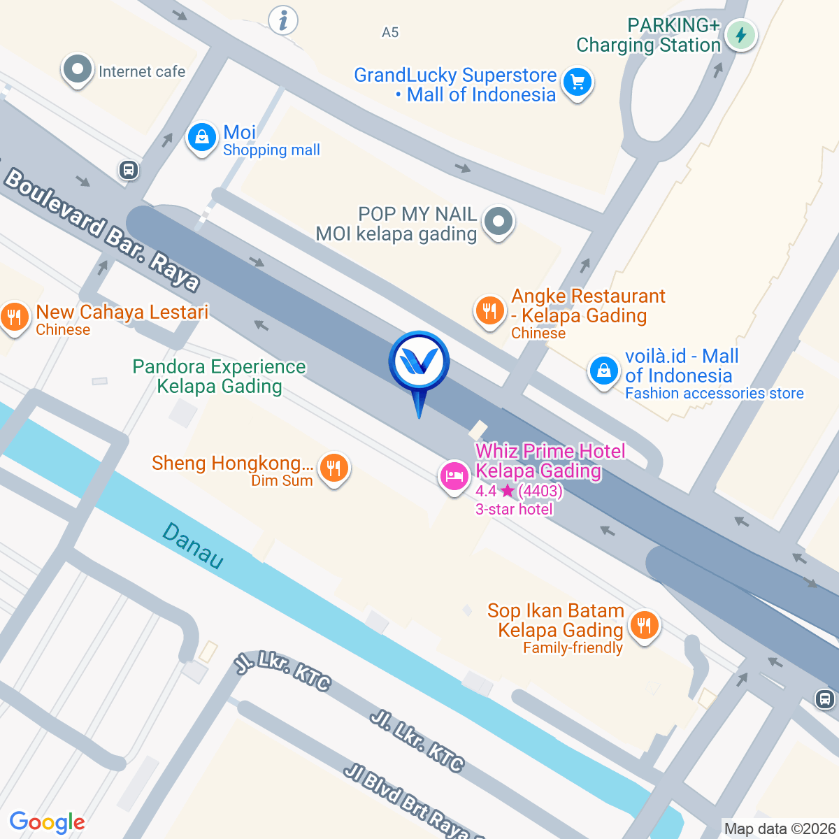 Peta Lokasi Jl. Boulevard Raya Ruko Inkopal (Depan Hotel Wiz), Jakarta Utara