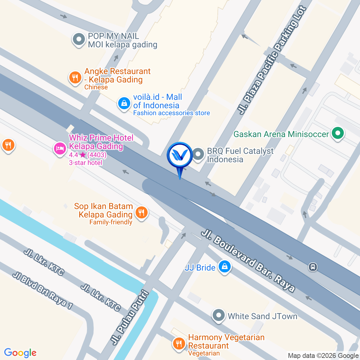 Peta Lokasi Jl. Boulevard Barat Raya (Plaza Pacific), Jakarta Utara