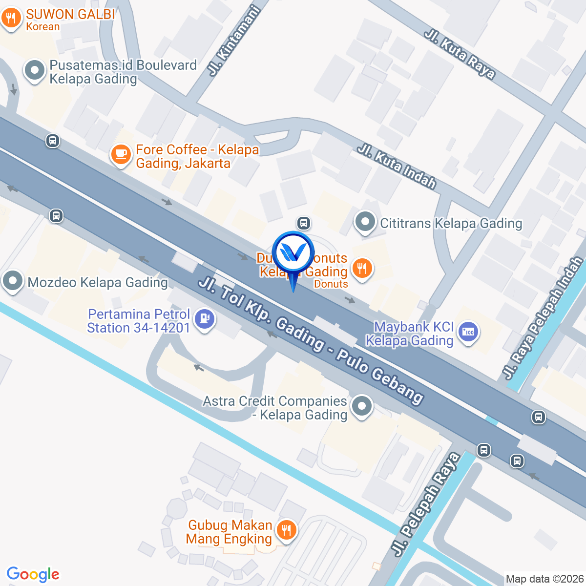 Peta Lokasi Jl. Boulevard Barat Raya Blok LC 6 (Dekat Garda Oto), Jakarta Utara