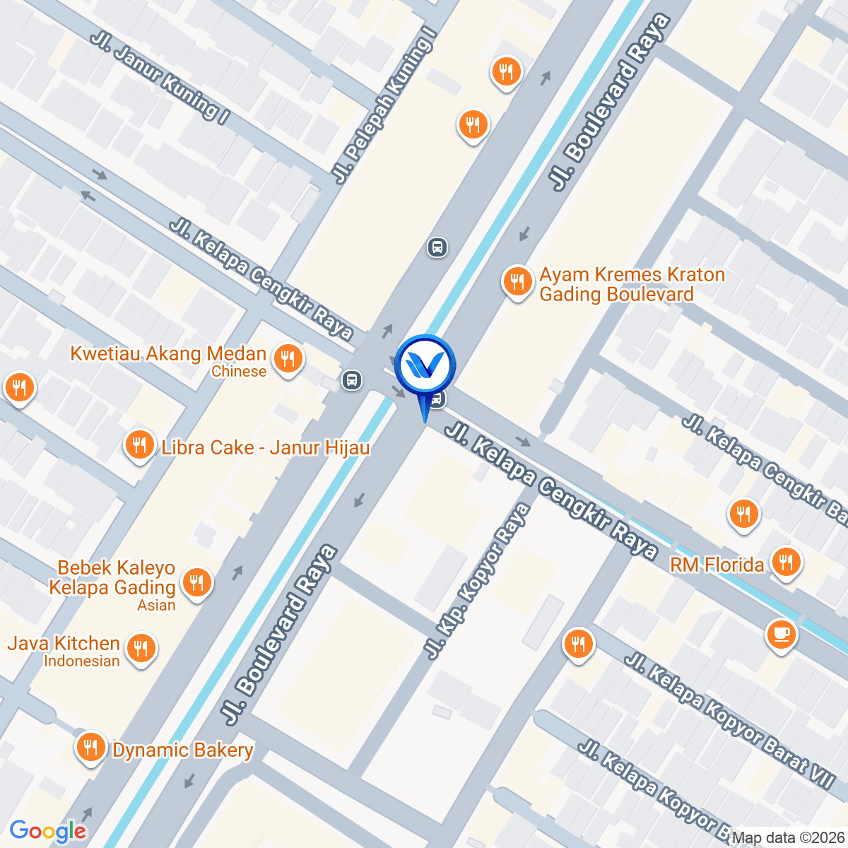 Peta Lokasi Jl. Kelapa Cengkir - Jl. Boulevard Raya (Kelapa Gading), Jakarta Utara