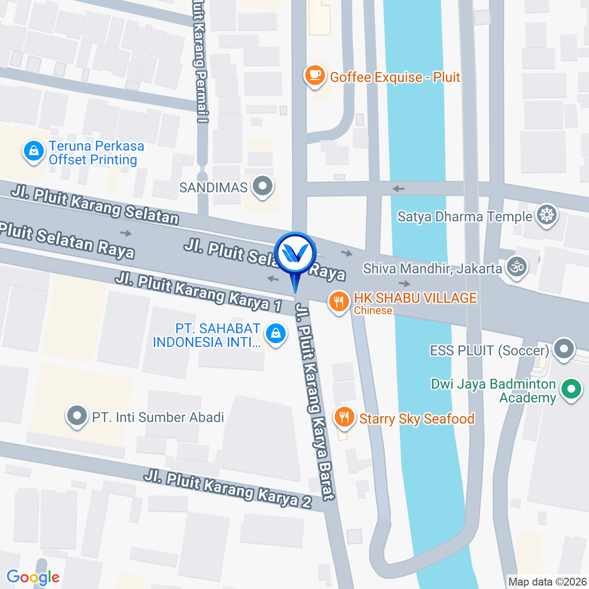 Peta Lokasi Jl. Pluit Selatan Raya (Dekat Gedung Sahabat Indonesia), Jakarta Utara
