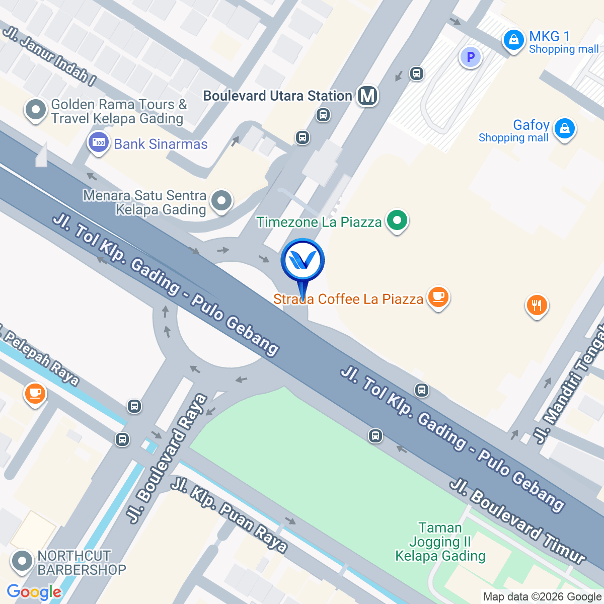 Peta Lokasi LED La Piazza, Jakarta Utara