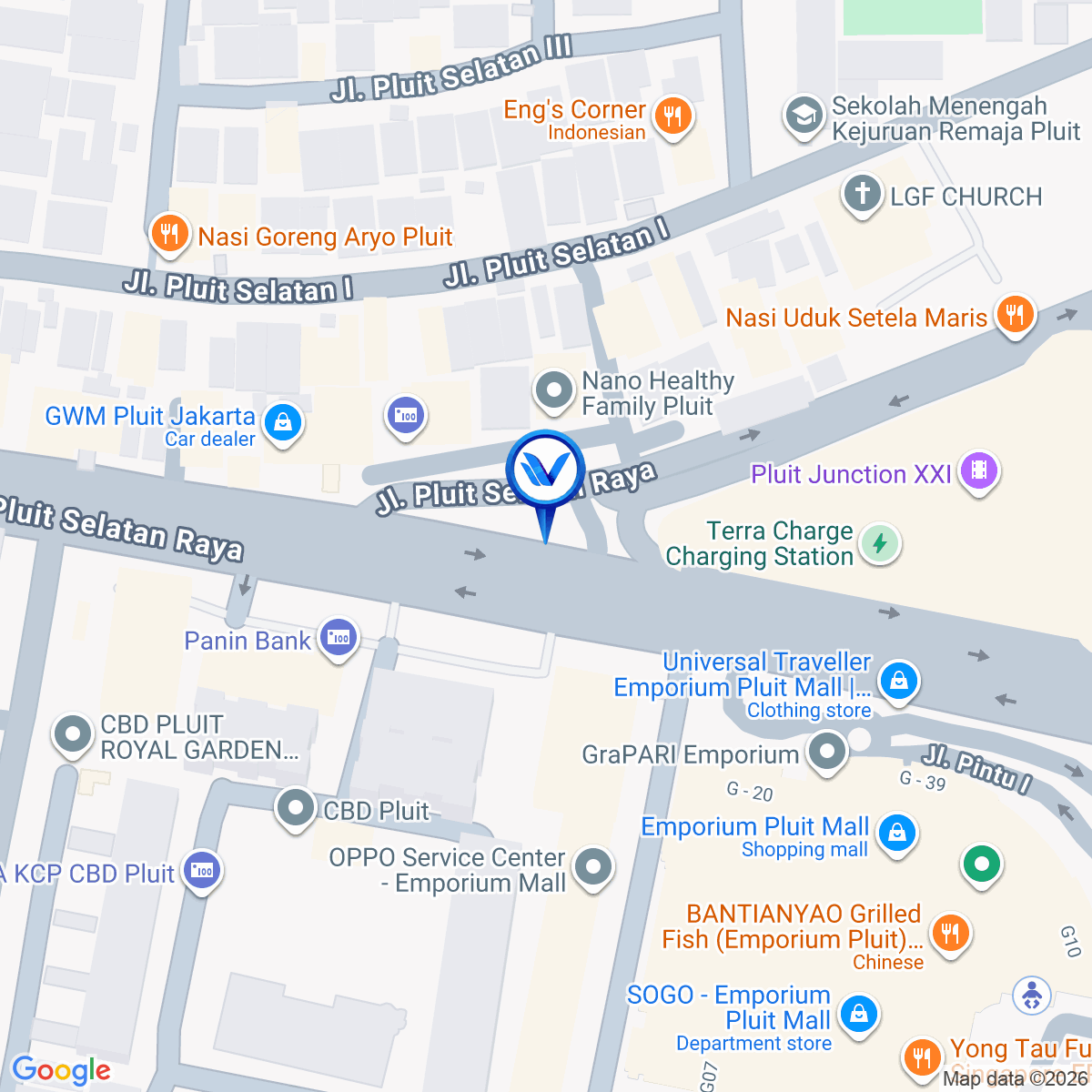 Peta Lokasi Jl. Pluit Selatan Raya (Dekat Tugu Elang Bondol), Jakarta Utara