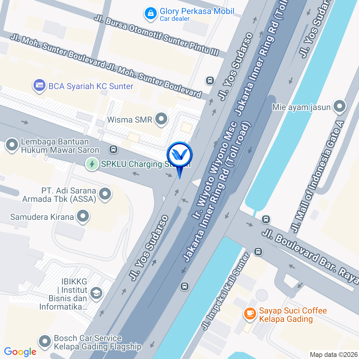 Peta Lokasi Jl. Mitra Sunter Boulevard, Jakarta Utara