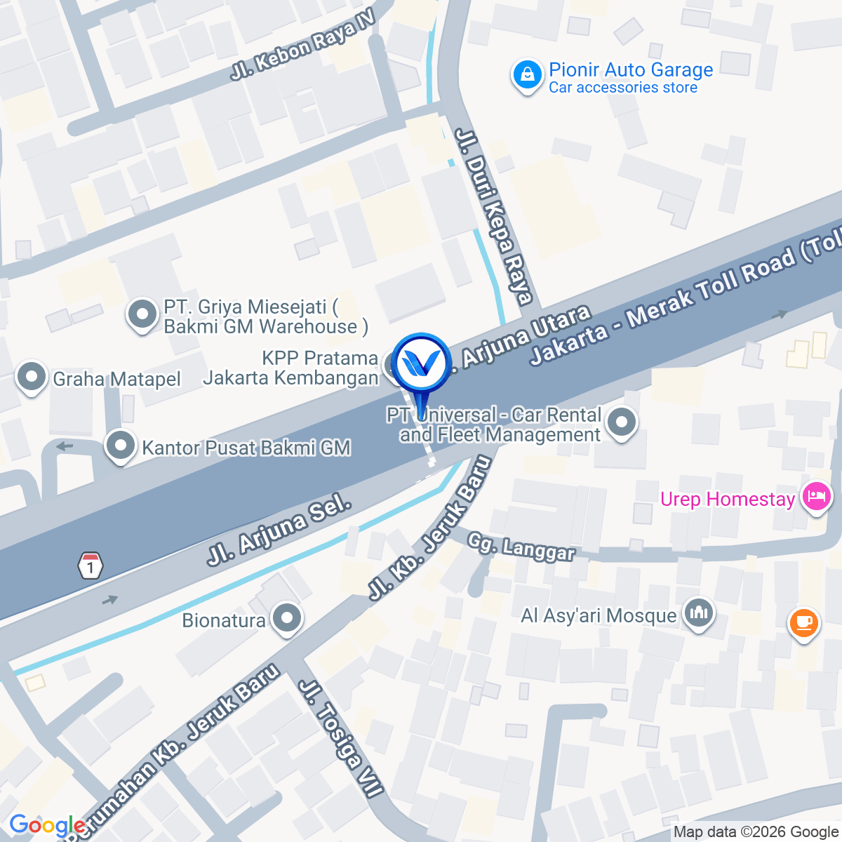 Peta Lokasi Jl. Tol Jakarta Tangerang KM 02+600A, Jakarta Barat