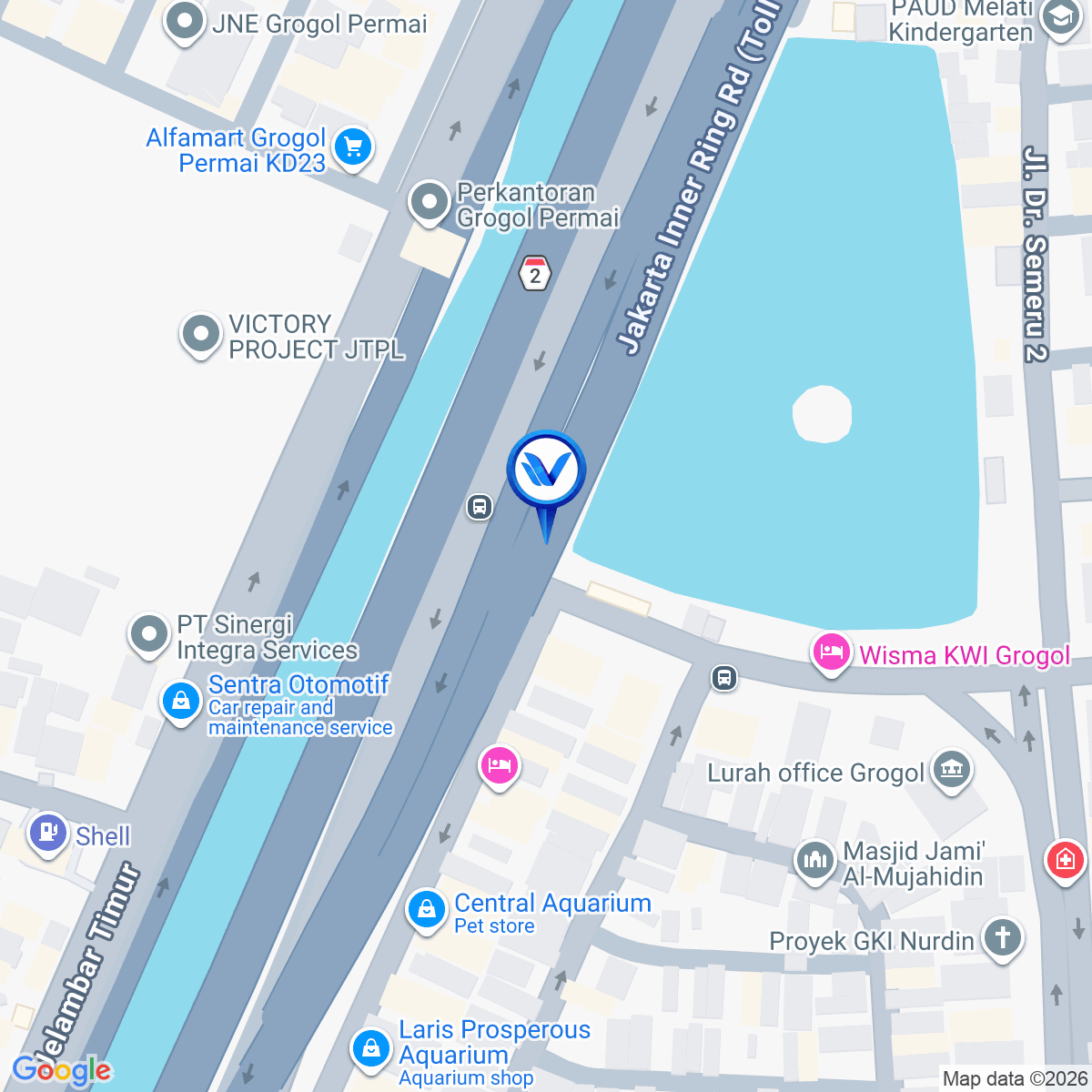 Peta Lokasi Jl. Tol Latumenten - Semanggi KM 16, Jakarta Barat