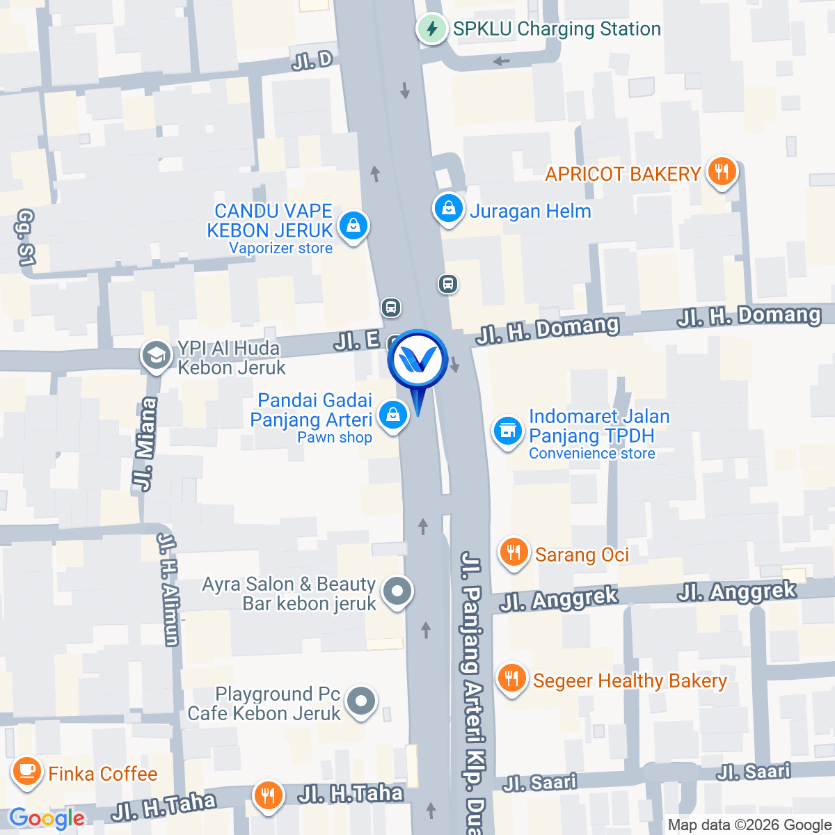 Peta Lokasi Jl. Panjang Arteri Klp. Dua Raya, Jakarta Barat