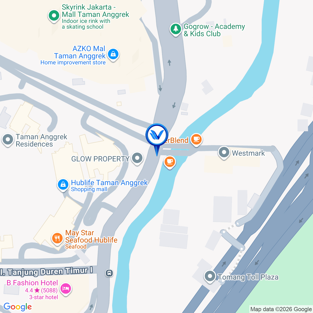 Peta Lokasi Jl. Tj. Duren Timur 2 (Depan Lobby Mall Taman Anggrek), Jakarta Barat