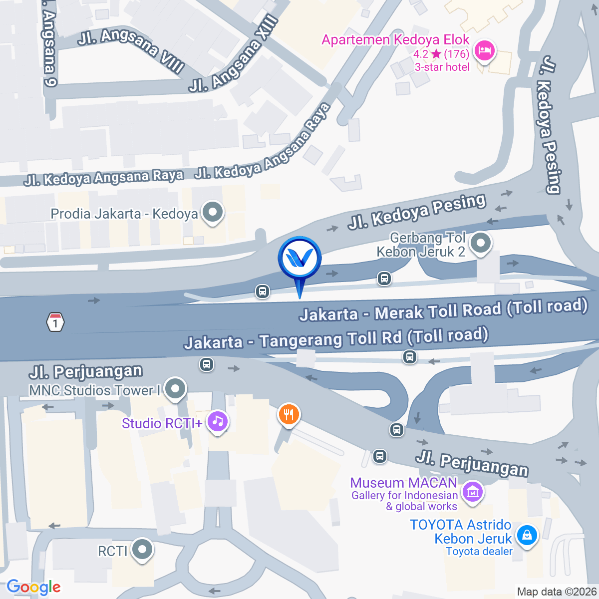 Peta Lokasi Jl. Kebon Jeruk 2 KM 3+500B Pintu Keluar Kedoya, Jakarta Barat