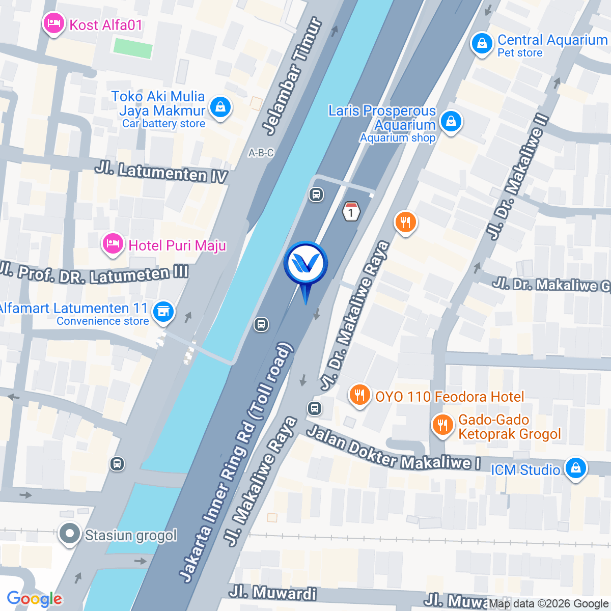 Peta Lokasi Jl. Dr. Makaliwe Raya (Seberang Gedung LIA), Jakarta Barat