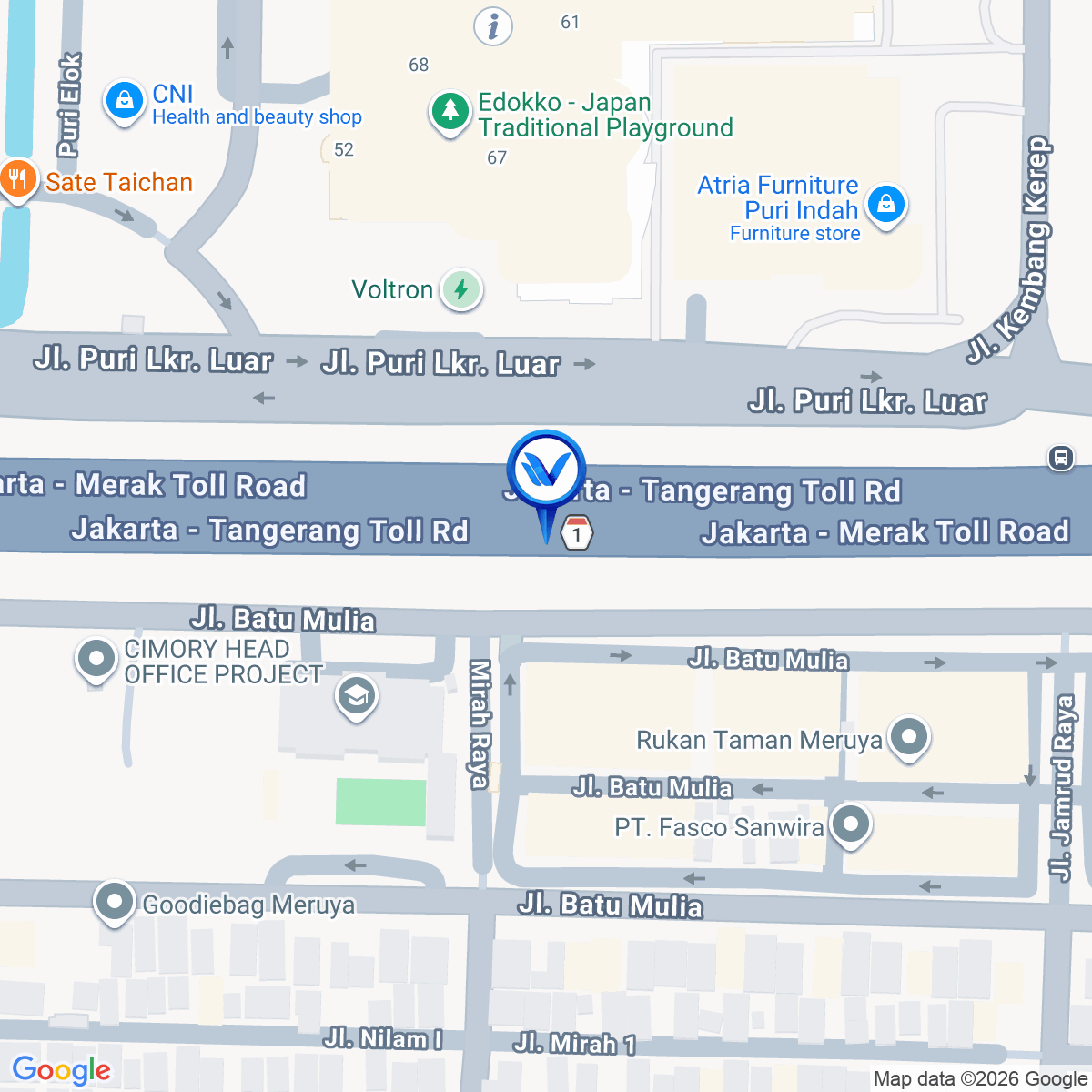 Peta Lokasi Jl. Tol Jakarta Tangerang (Sebelum Exit Tol JLB KM 6.600 A), Jakarta Barat