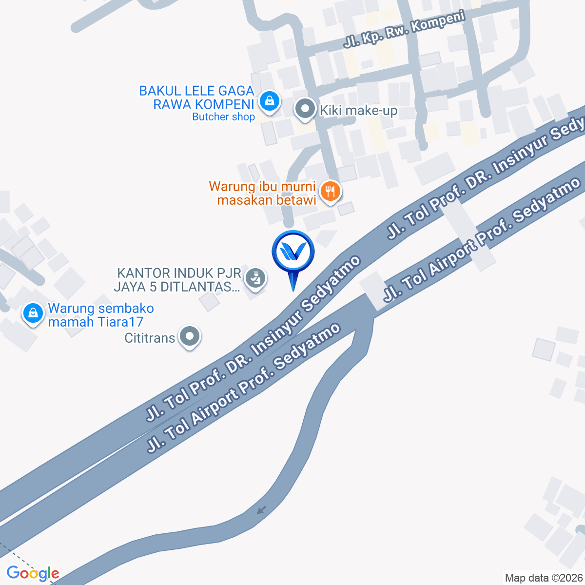 Peta Lokasi Jl. Tol Soedyatmo KM 31, Jakarta Barat