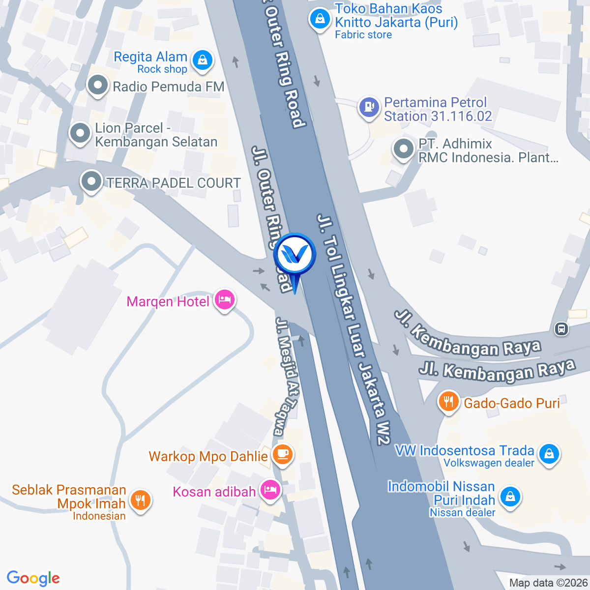 Peta Lokasi Jl. Lingkar Luar Barat, Jakarta Barat