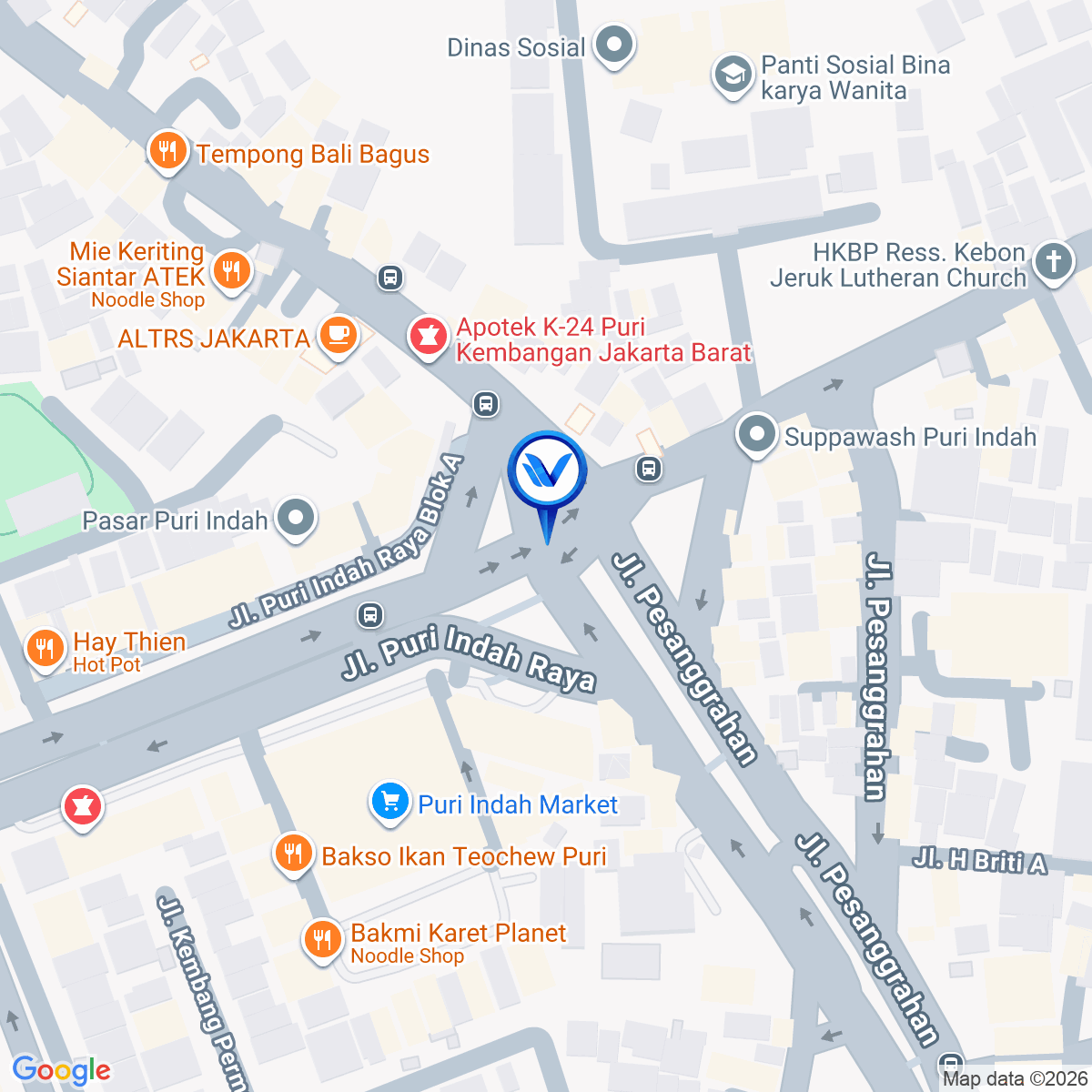 Peta Lokasi Jl. Puri Kembangan (Dekat Bank BCA), Jakarta Barat