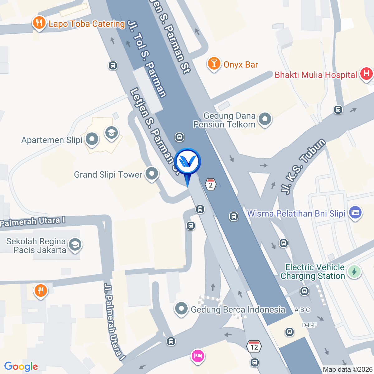Peta Lokasi Jl. Letjen S. Parman No. 6G, Palmerah, Jakarta Barat