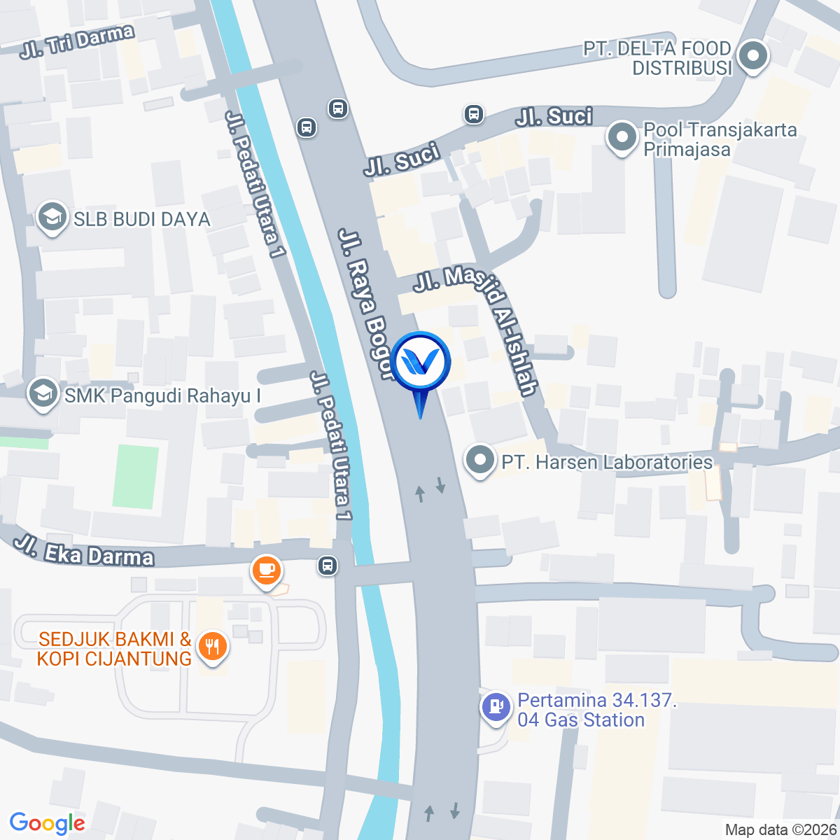 Peta Lokasi Jl. Raya Bogor, Jakarta Timur