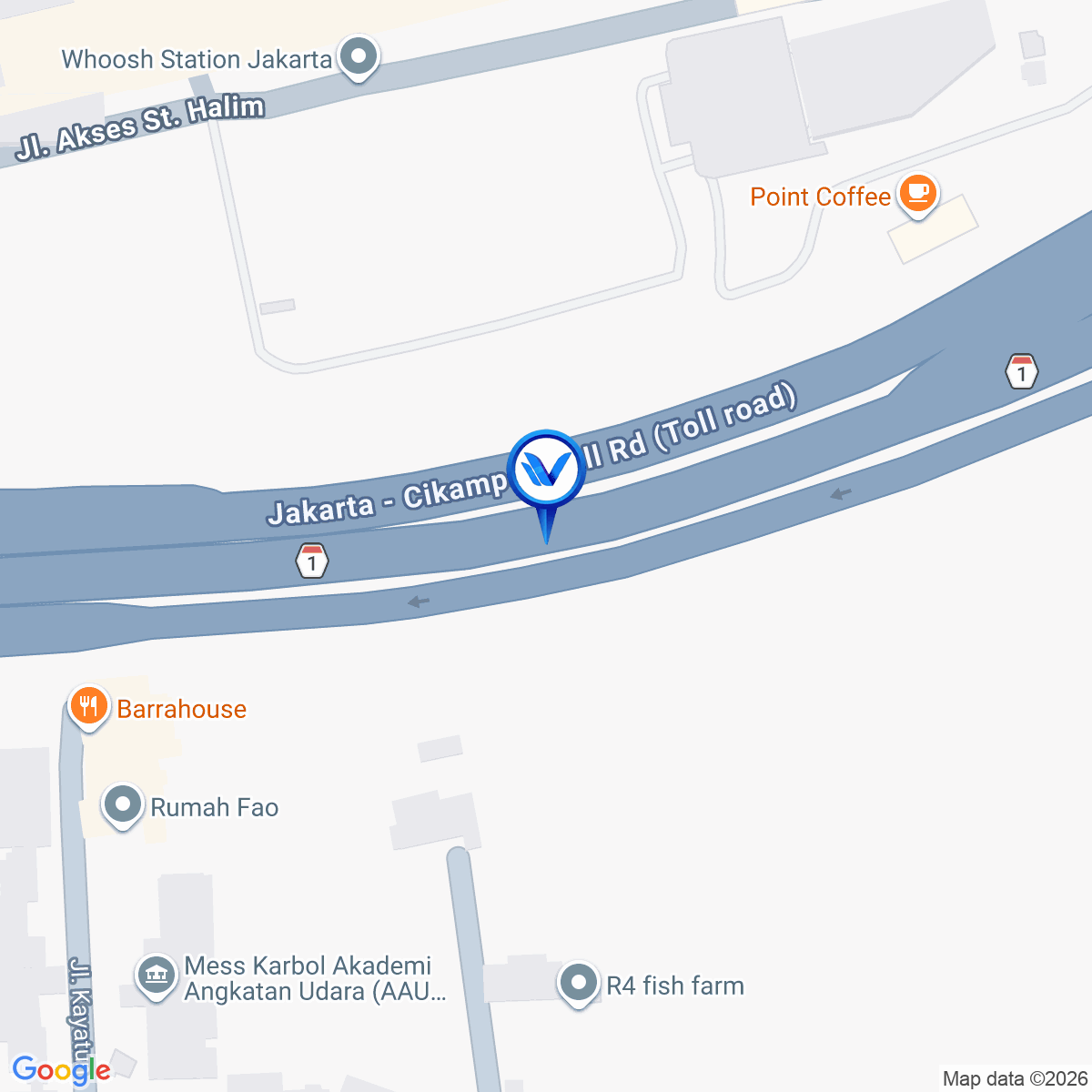 Peta Lokasi Jl. Tol Jakarta Cikampek, Jakarta Timur