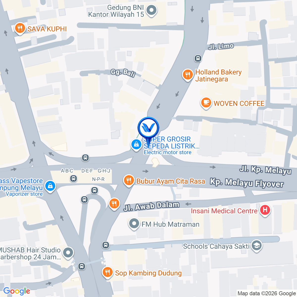 Peta Lokasi Jl. Jatinegara Timur (Terminal Kampung Melayu), Jakarta Timur