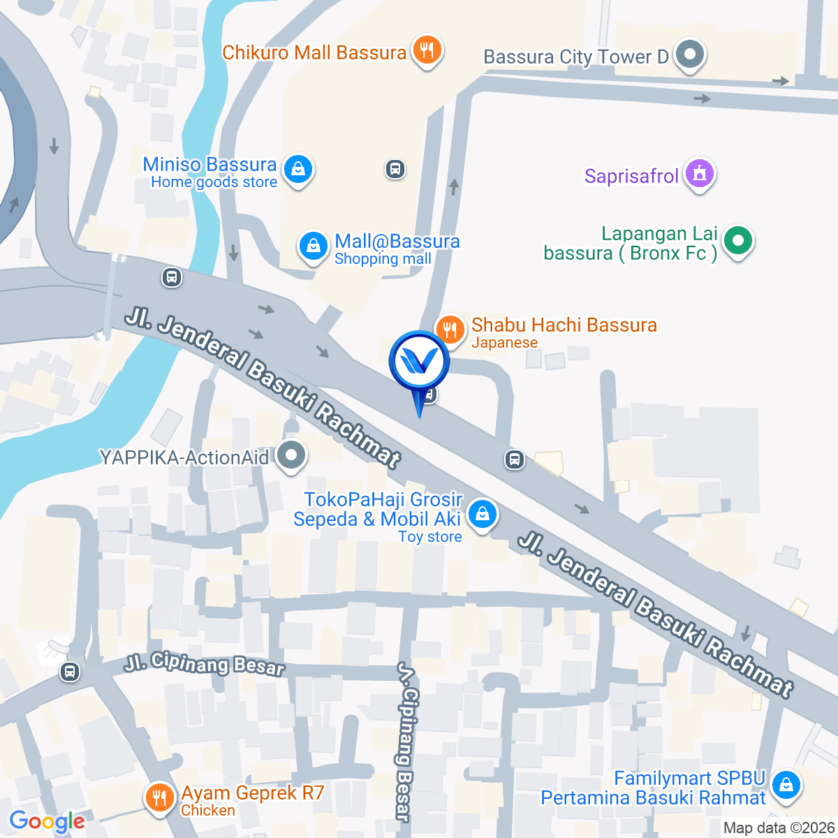 Peta Lokasi Jl. Jend. Basuki Rahmat (Samping Basura), Jakarta Timur