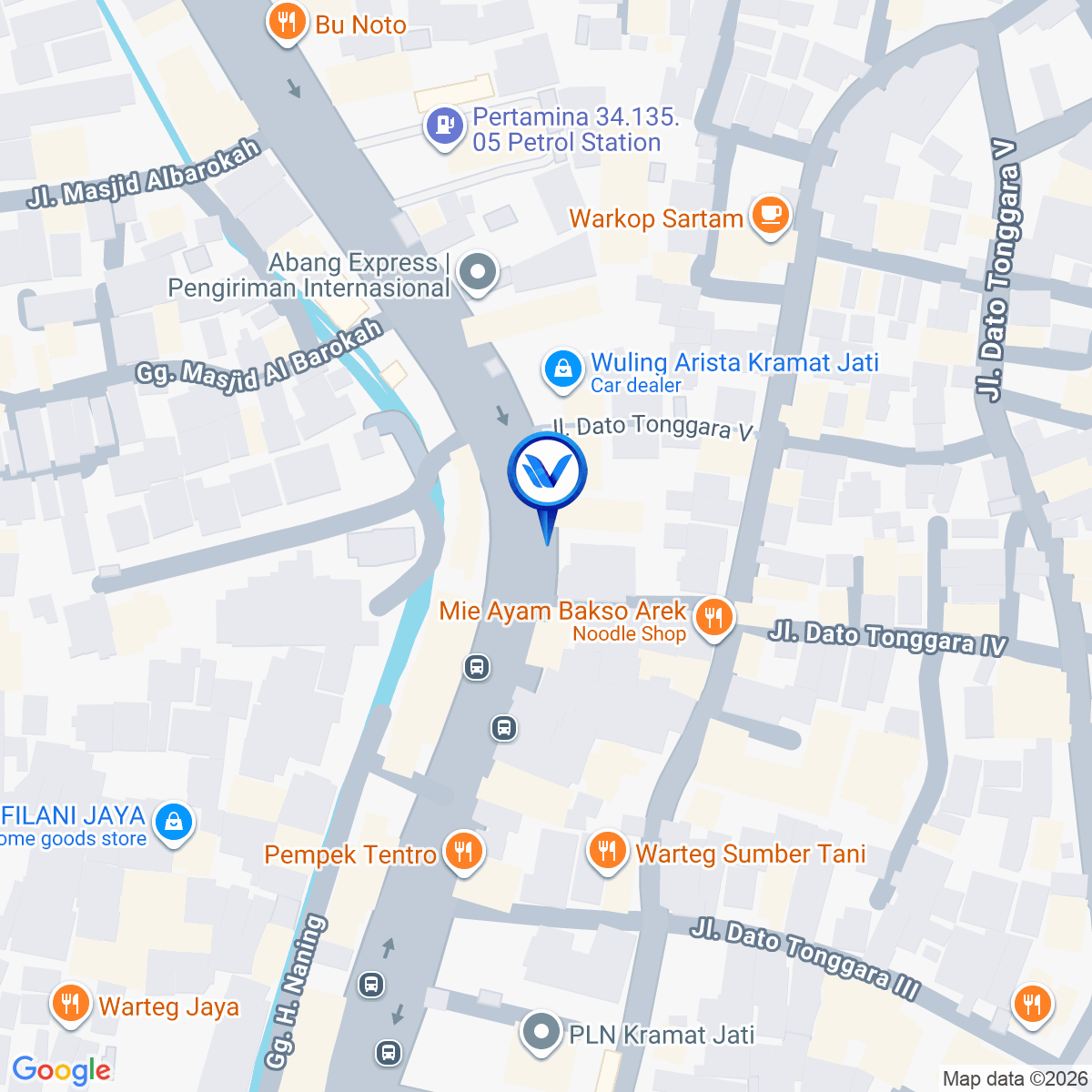 Peta Lokasi Jl. Raya Bogor (Kramat Jati), Jakarta Timur