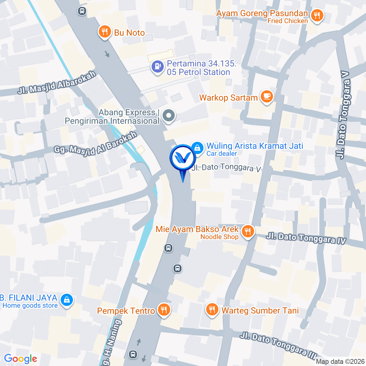 Peta Lokasi Jl. Raya Bogor, Jakarta Timur