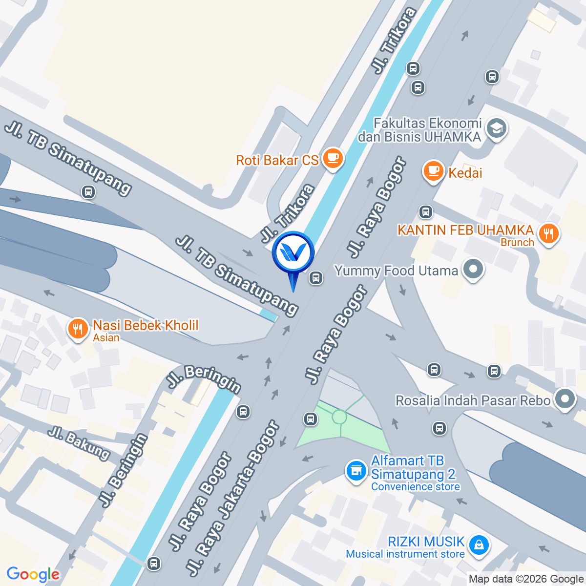 Peta Lokasi JL. TB. SIMATUPANG (FLYOVER PS. REBO) - JAKARTA TIMUR