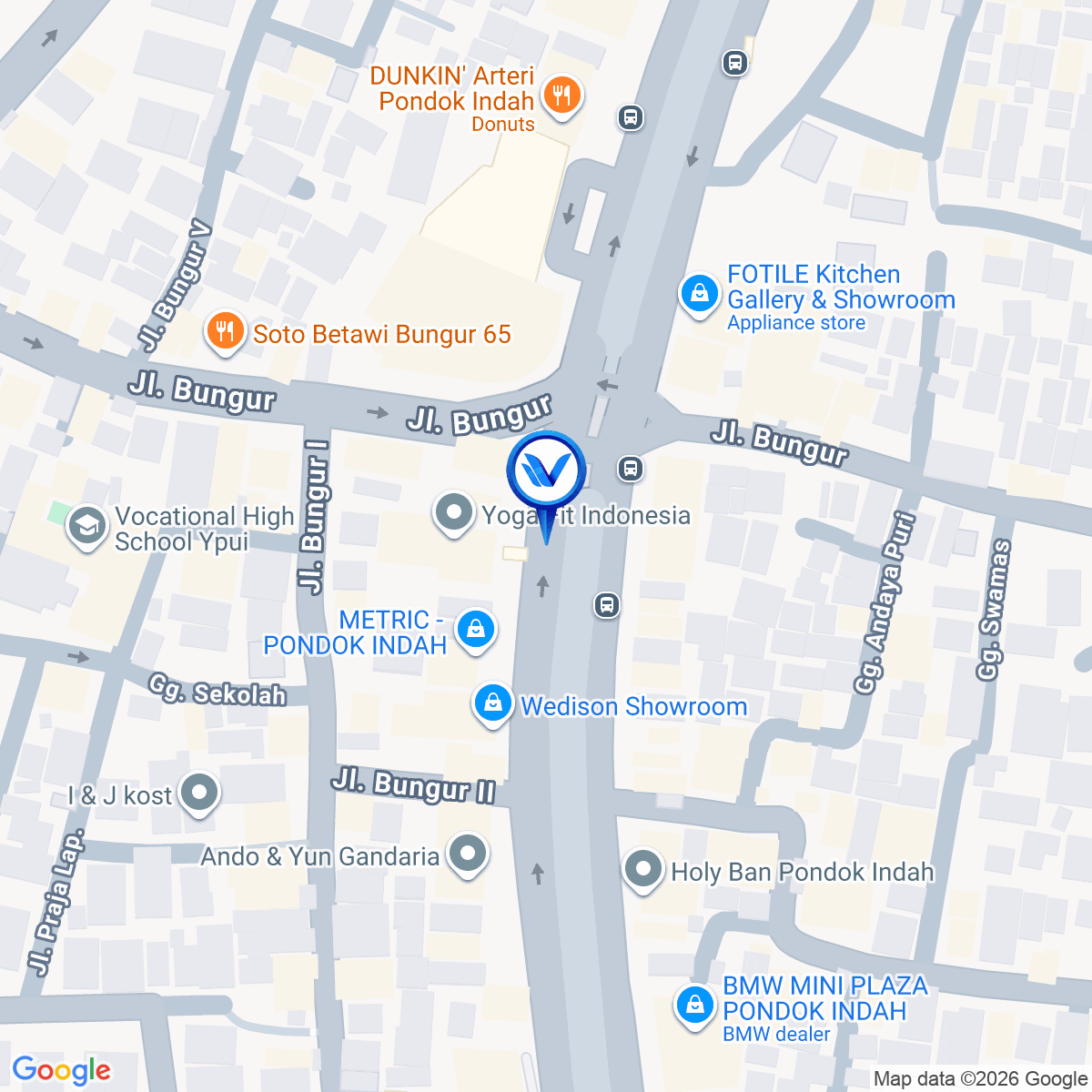 Peta Lokasi Jl. Sultan Iskandar Muda (Ruko Sentra Arteri Mas), Jakarta Selatan