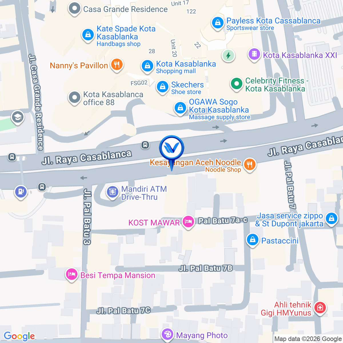 Peta Lokasi Jl. Raya Casablanca (Seberang Kota Casablanca), Jakarta Selatan