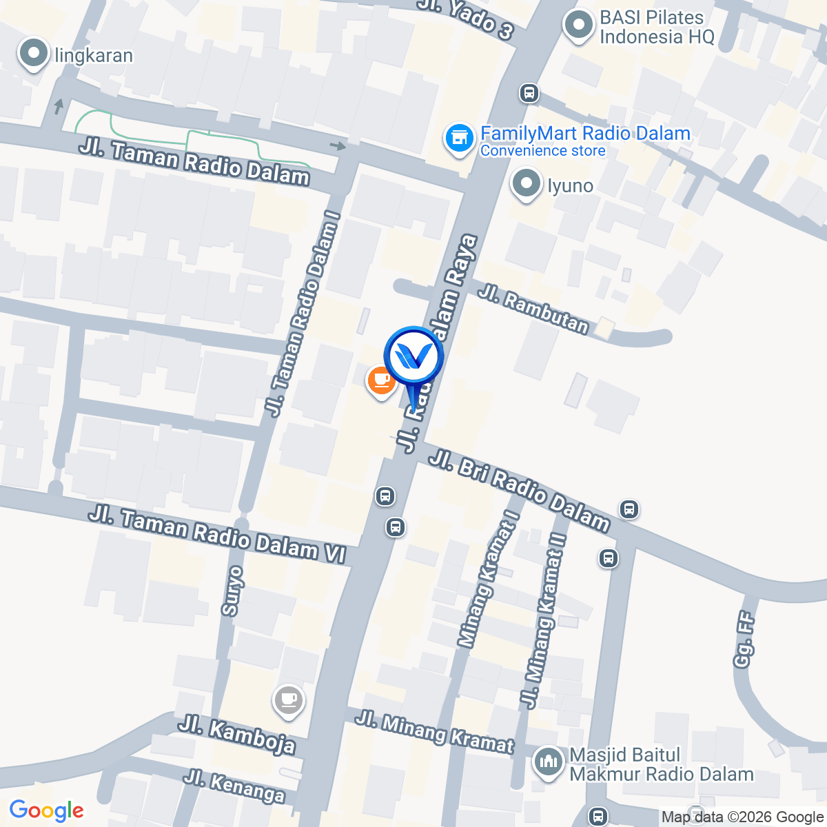 Peta Lokasi Jl. Radio Dalam Raya (Dekat Bank BCA), Jakarta Selatan