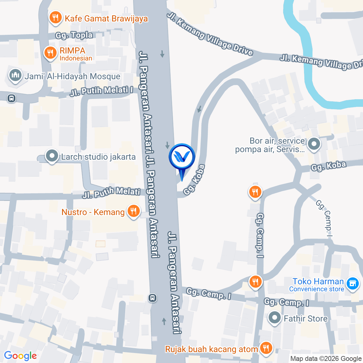 Peta Lokasi Jl. Pangeran Antasari, Jakarta Selatan
