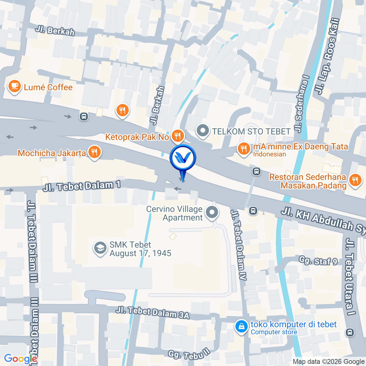 Peta Lokasi Jl. Tebet Dalam IV No 1, Jakarta Selatan