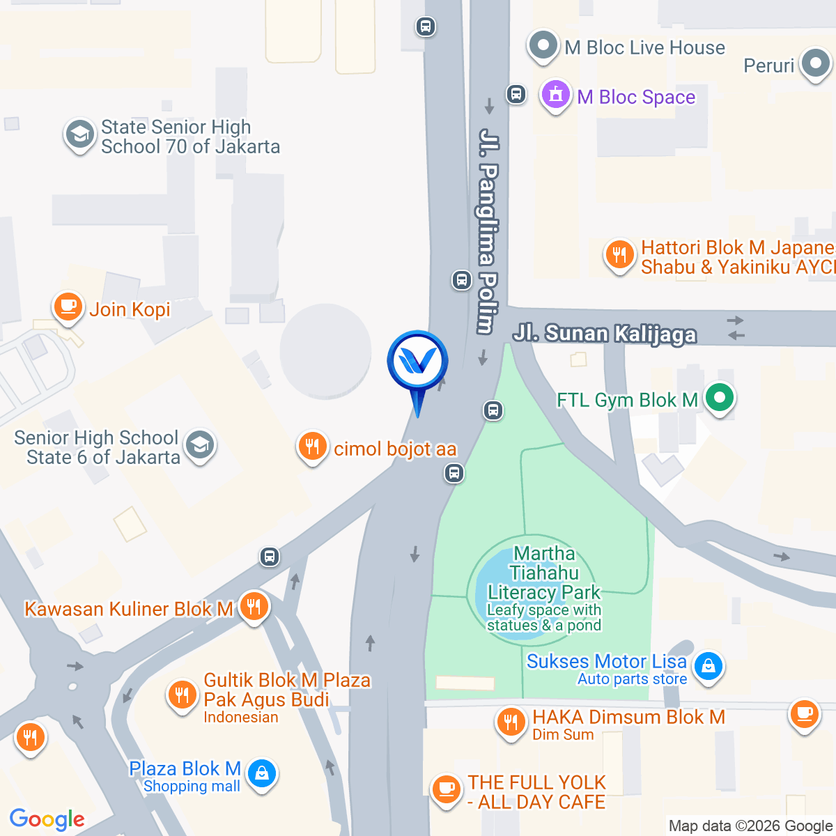 Peta Lokasi Jl. Panglima Polim, Kebayoran Baru (ST. BLOK M - SET SA 2), Jakarta Selatan