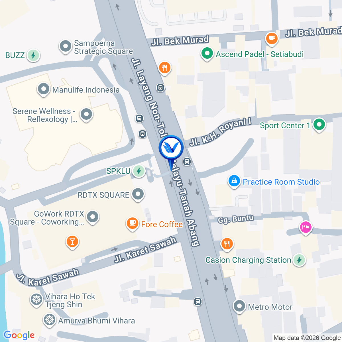 Peta Lokasi Jl. Prof. Dr. Satrio, Jakarta Selatan