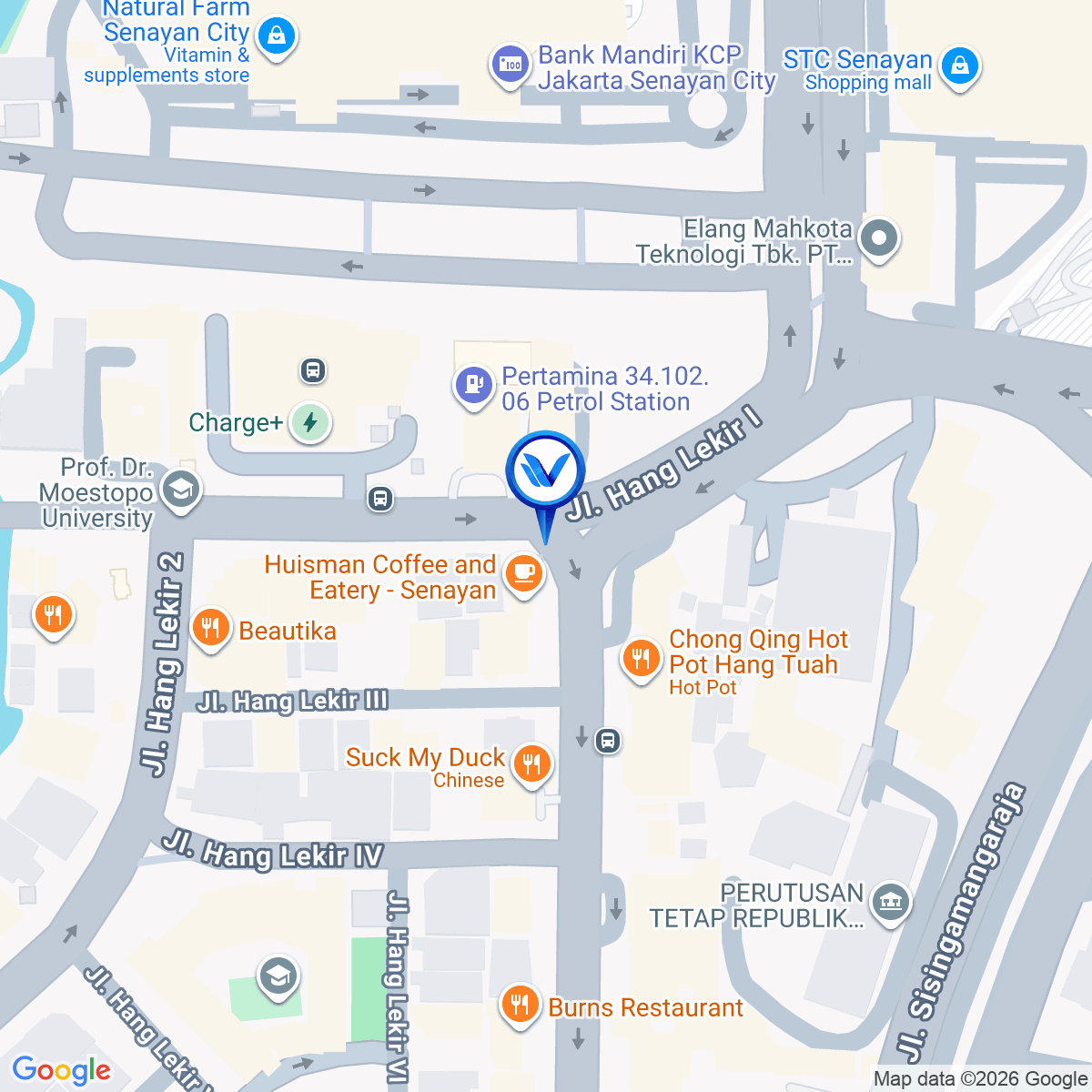 Peta Lokasi Jl. Hang Tuah Raya (Senayan), Jakarta Selatan