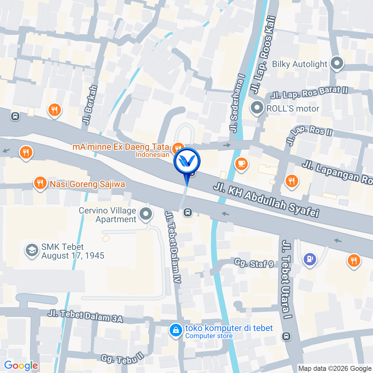 Peta Lokasi Jl. KH. Abdullah Syafei, Jakarta Selatan