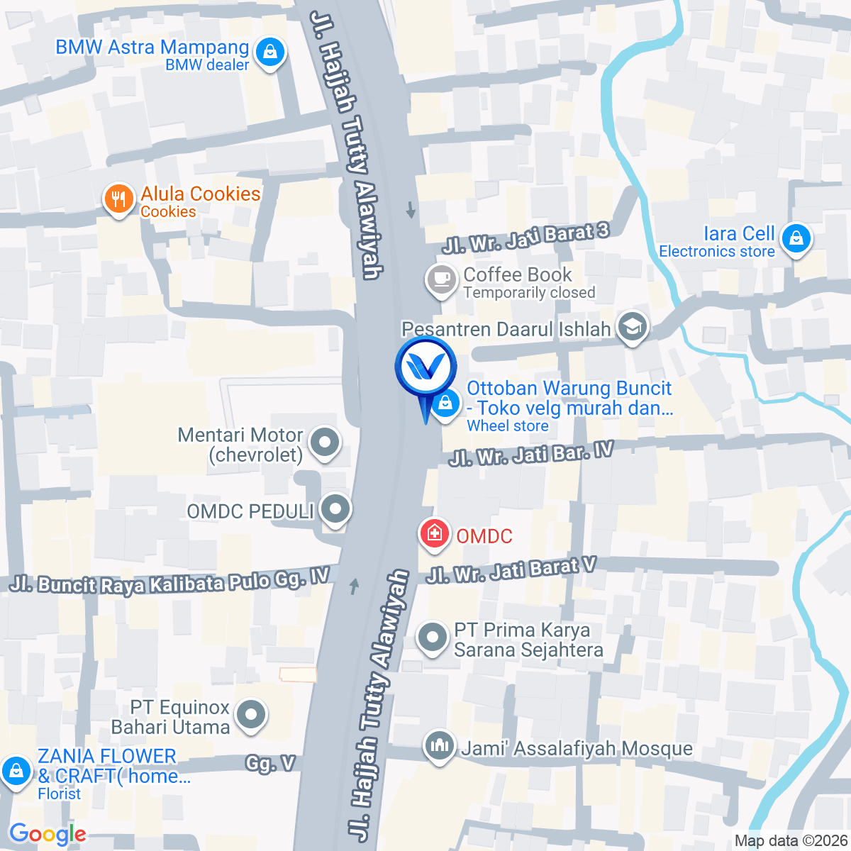 Peta Lokasi Jl. Warung Jati Barat (Buncit), Jakarta Selatan