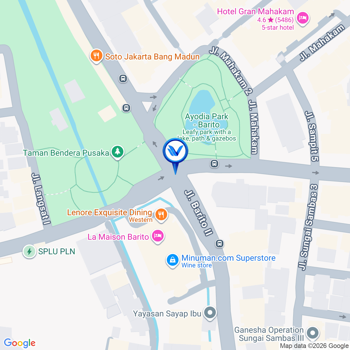 Peta Lokasi Jl. Melawai Raya (Barito), Jakarta Selatan