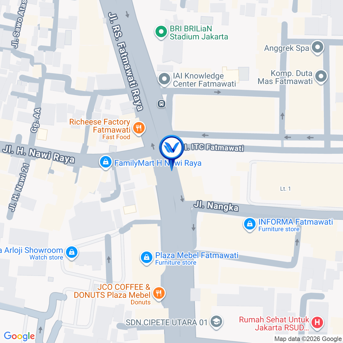 Peta Lokasi Jl. Raya Fatmawati (Dekat ITC), Jakarta Selatan