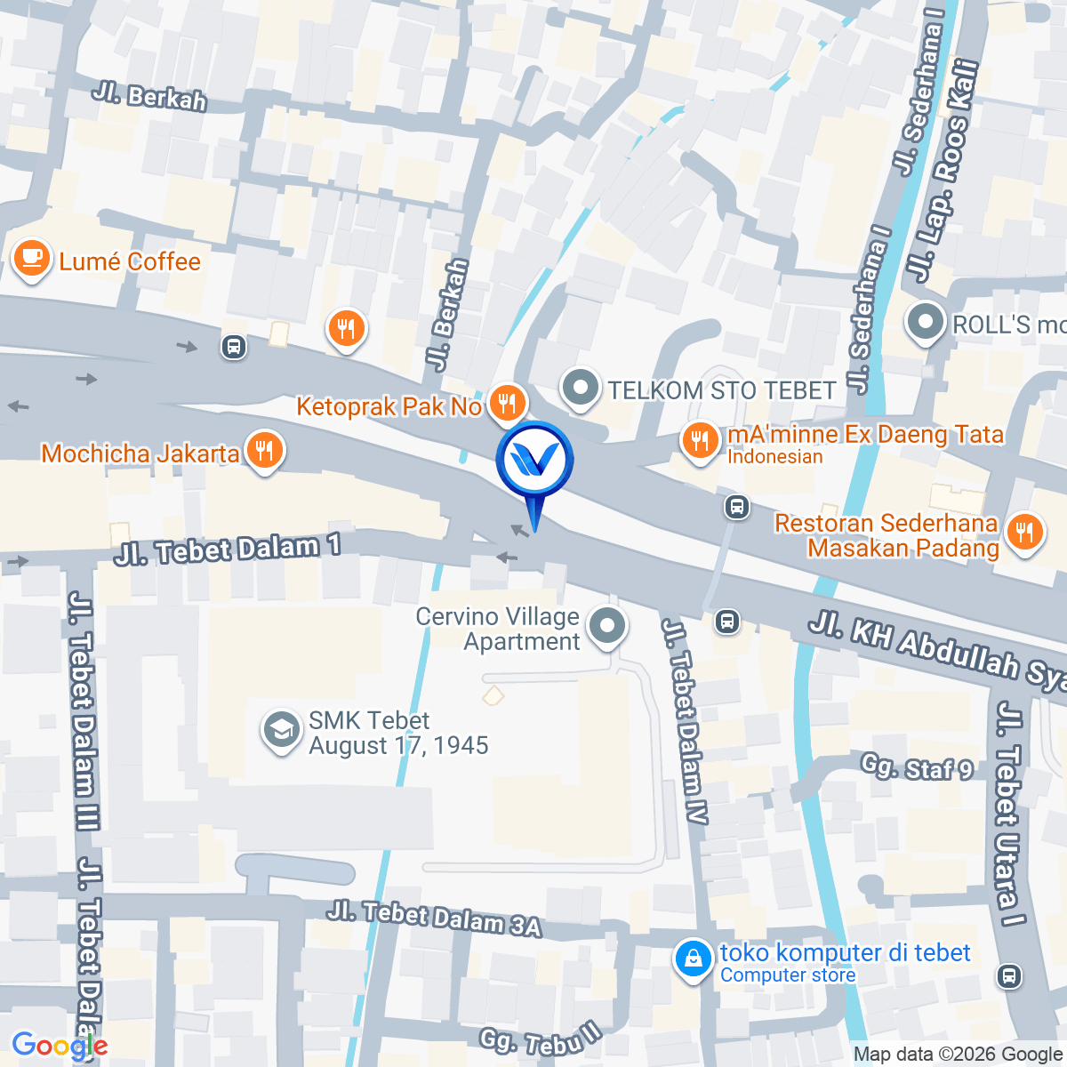 Peta Lokasi Jl. KH Abdullah Syafei, Jakarta Selatan